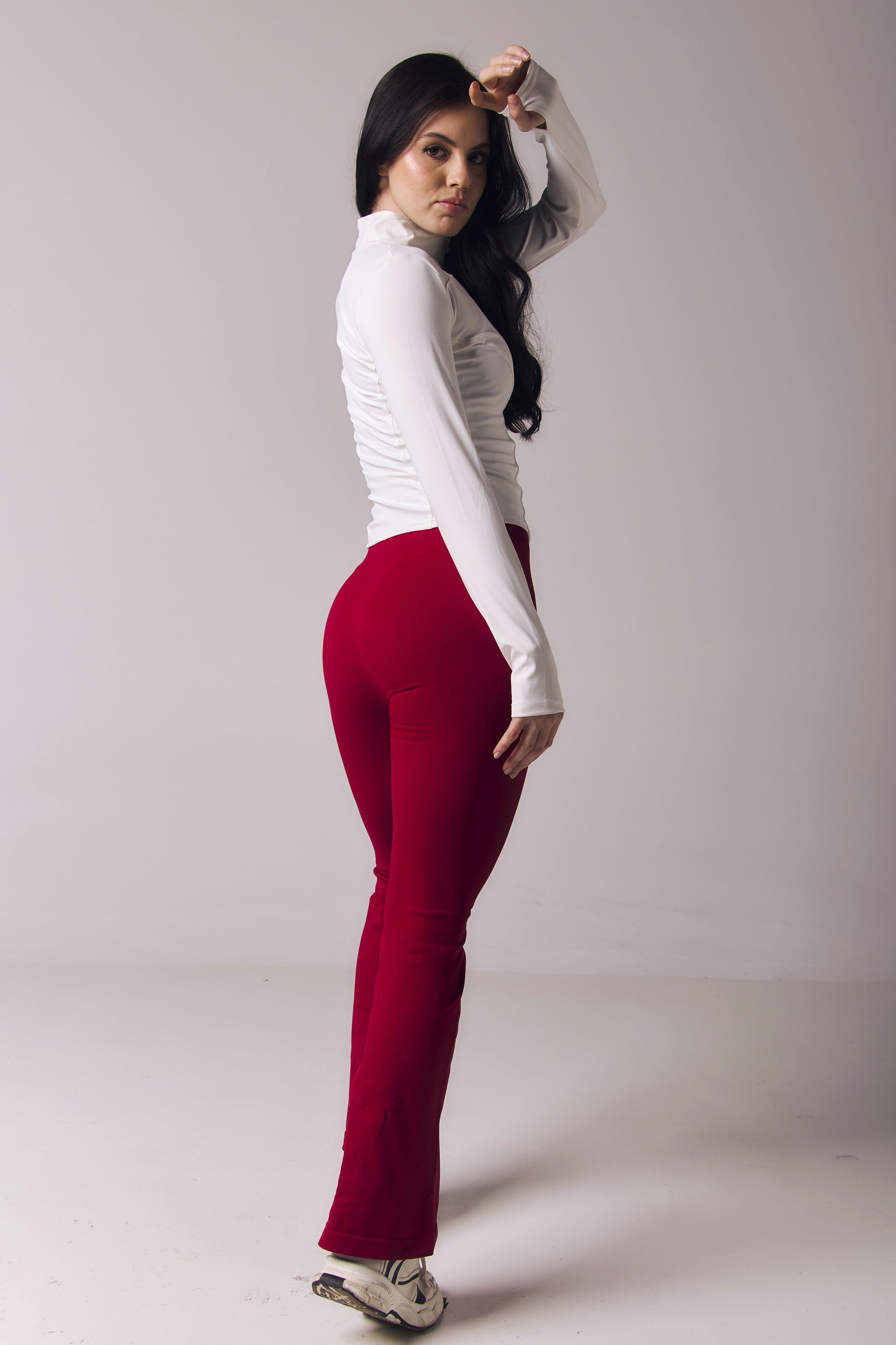 Legging Flare Bota Ancha Rojo