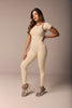 The Contour Suit Crema- Sesgo crudo